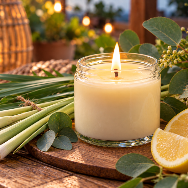 Poletni večer – aromatična sveča s citronelo