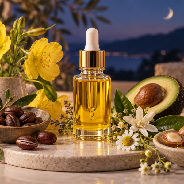 Nočno razvajanje obraza - oljni serum