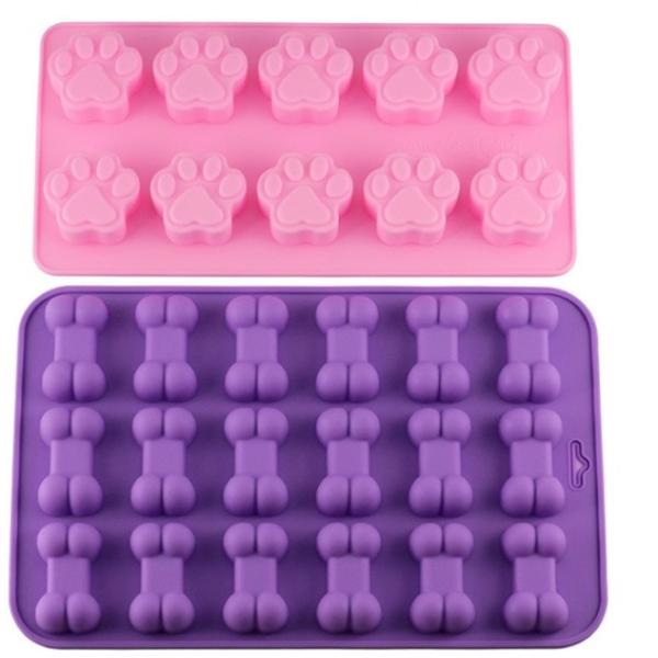 Komplet mini tačke in kosti - silikonski model (2 kalupa v kompletu)