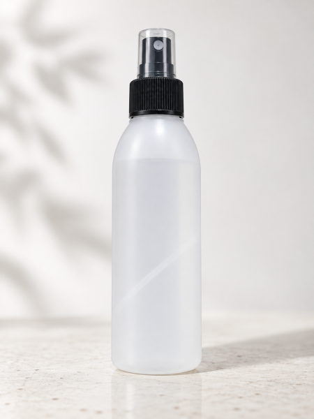 HDPE transparent bottle with spray 125 ml