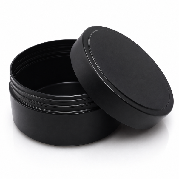 250 ml black PP screw jar