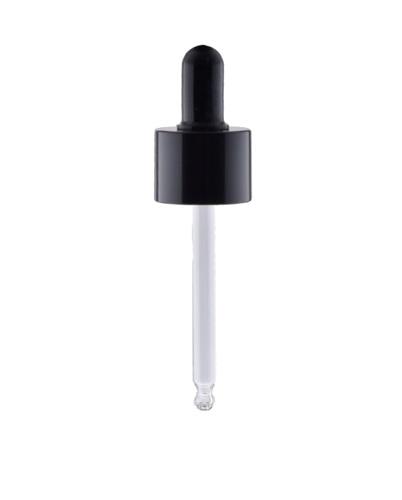 30 ml mat črna steklenička s pipeto