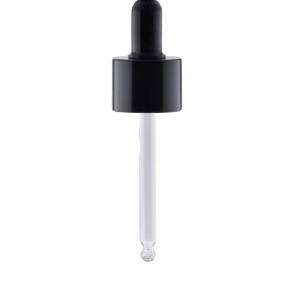 30 ml mat črna steklenička s pipeto
