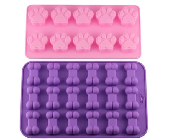 Komplet mini tačke in kosti - silikonski model (2 kalupa v kompletu)