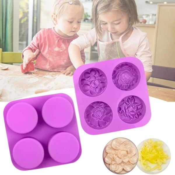 4 različni cvetovi - silikonski kalup