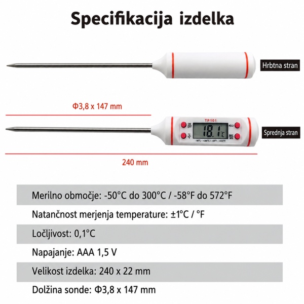 Digital thermometer -50 ℃ to +300℃