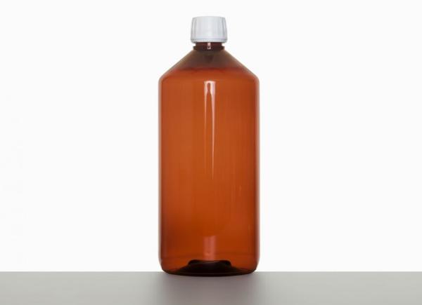 PET rjava plastenka 1 liter s 