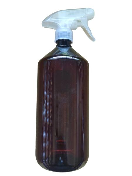 PET rjava plastenka z razpršilko 1 liter