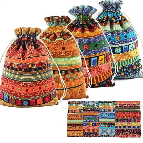 Set 24 vrečk – etno egipčanski stil (10x14 cm)