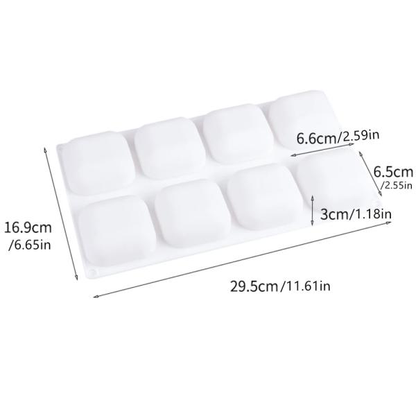 8 kvadratnih mil - 3D silikonski kalup