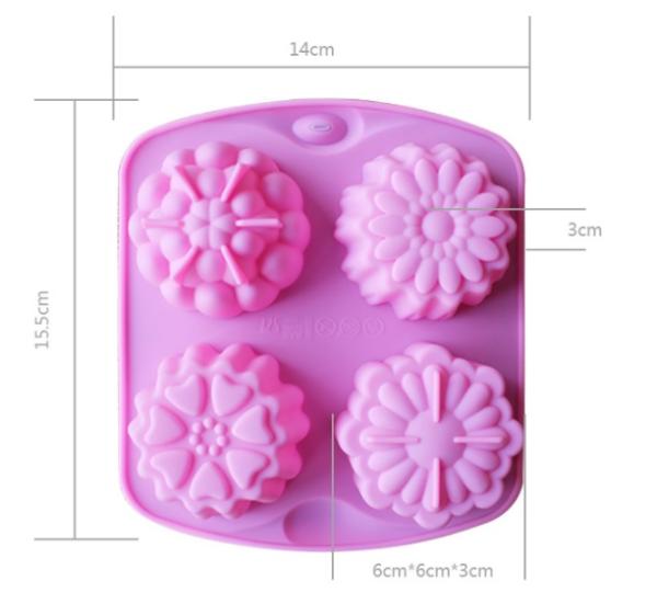 4 različni modeli mufinov - silikonski model