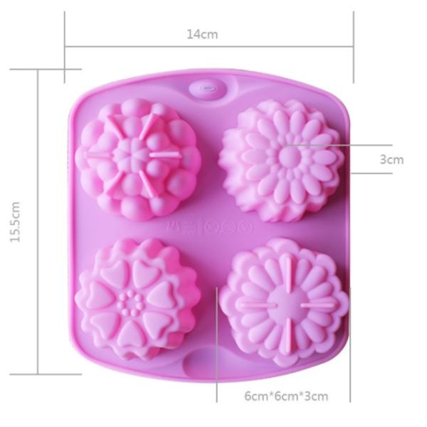4 različni modeli mufinov - silikonski model