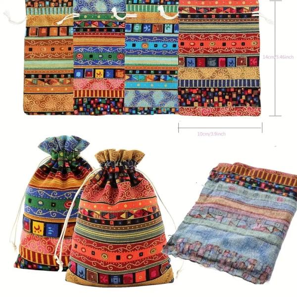 Set 24 vrečk – etno egipčanski stil (10x14 cm)