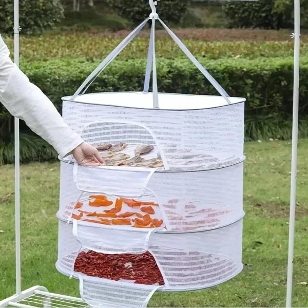 Sušilec z zadrgo za zelišča, začimbe, zeli, sadje,....