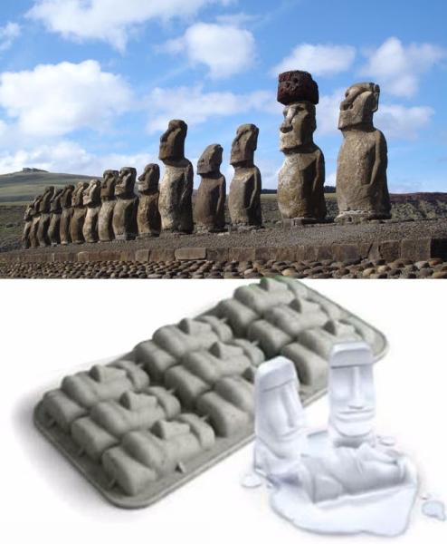 Moai glave iz Velikonočnih otokov - silikonski model