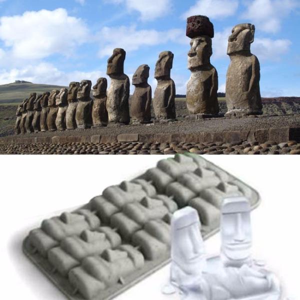 Moai glave iz Velikonočnih otokov - silikonski model