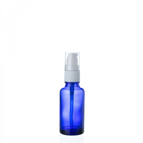 30 ml modra steklenička z dispenzerjem za losjone, olja, serume