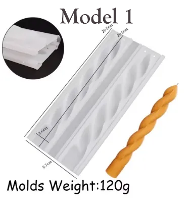 Geometrijski, pokončni modeli za sveče