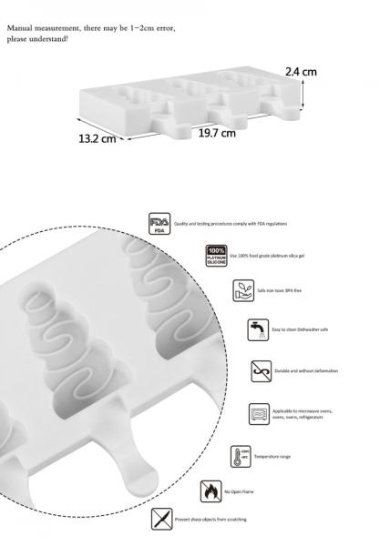 3 sladoledne smrekice - silikonski model