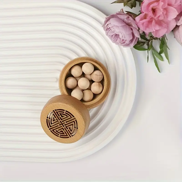 Leseni difuzor (izparilnik) s kroglicami za eterična olja