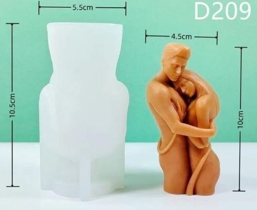 Par v objemu - silikonski model za sveče