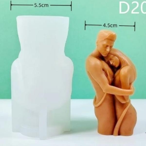 Par v objemu - silikonski model za sveče