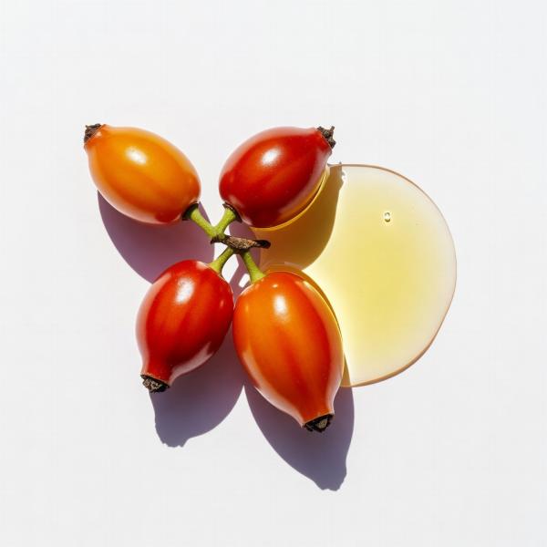 Šipkovo olje, rafinirano (temno rumene do oranžne barve)